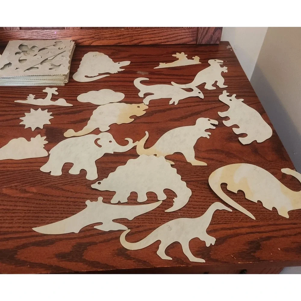 Vintage‎ Trend Dinosaurs & Prehistoric Stencils Shapes Stencils 1986